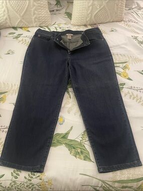 Duluth Trading Co Dark Blue Straight-Leg Women's Jeans